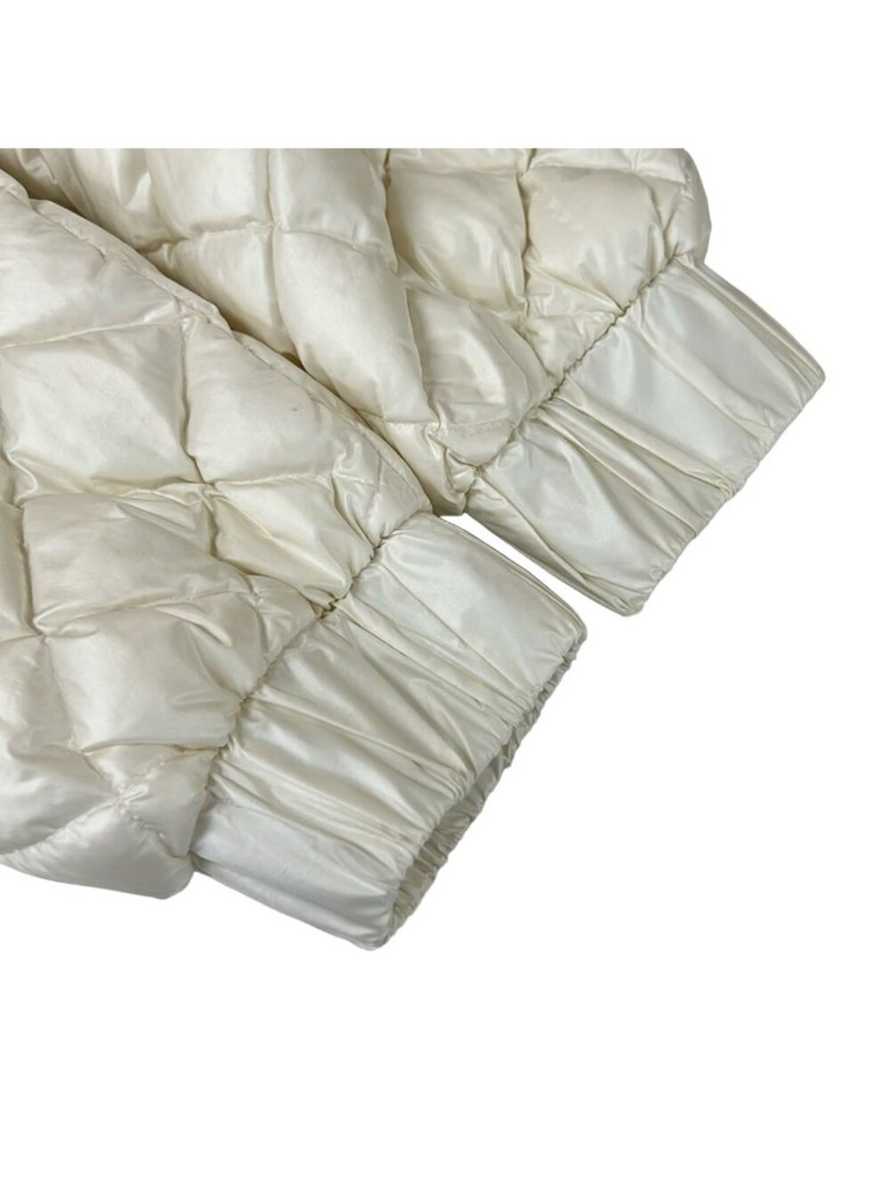 ★SOLD★ Moncler Down Jacket 00 XS Paquis White Black Long Sleeve Quilted - Picture 7 of 12